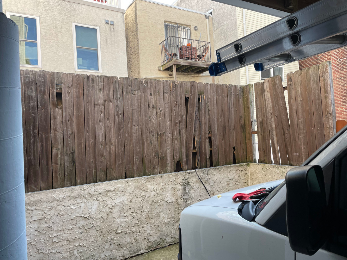 Fence Repair Before